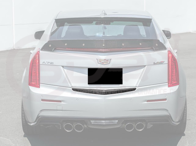 2013-2018 CADILLAC ATS / ATS-V SEDAN | FACTORY STYLE CARBON FIBER REAR TRUNK DECKLID APPLIQUÉ INSERT TRIM REPLACEMENT